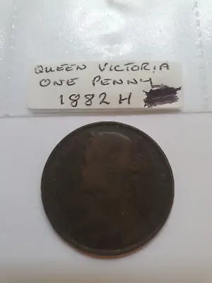 1882H. Queen Victoria Young Head One Penny Coin • £10