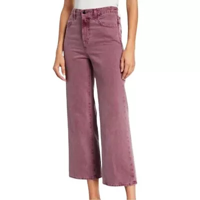 J Brand Joan High Rise Crop Wide Leg Jeans Mauve 30 • $40.74