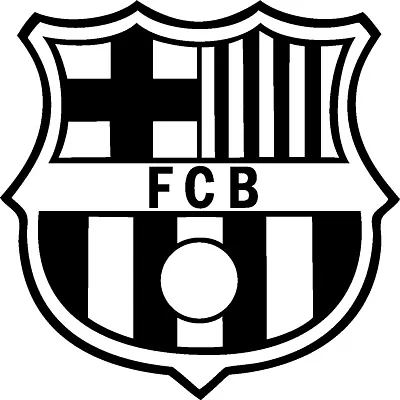 FCB Barcelona Logo Football Club Car Black Window Decal Sticker Vinyl 7*7 Inches • $14.99