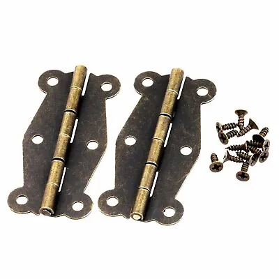 Antique Door Hinges Butterfly Cabinet Hinge Cupboard Wardrobe Jewelry Box Decor • $4.02