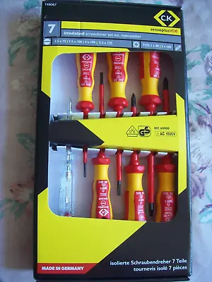 CK T49067 SensoPlus 7 Piece VDE Insulated Screwdriver Set - Slotted & Pozi BOXED • £19.99