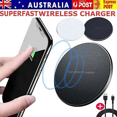 $8.69 • Buy Qi Wireless Charger FAST Charging Pad For IPhone 13 12 11 Pro Samsung S22 S21/20