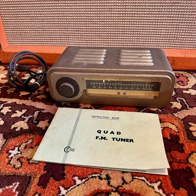 Vintage 1950s 1960s Quad FM Radio Tuner Hifi Separate W/ Original Booklet • £50