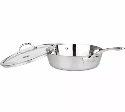 5.25 Viking Saute Pan With Lid 5.25 Qt 3-Ply 18/8 Stainless Steel Mirror Finish • $91.99