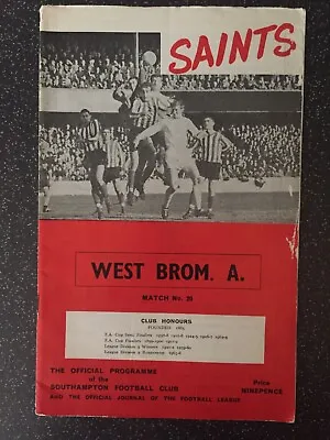 £1.50 • Buy Southampton V West Brom Albion 1966/67 Division 1 Football Programme