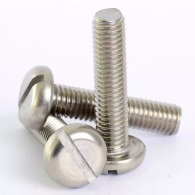 £0.99 • Buy 6mm M6 A2 STAINLESS STEEL SLOTTED PAN HEAD MACHINE SCREW SLOT PAN HEAD DIN 85