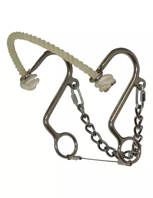 Diamond R Bit Hackamore Little S Rope Nose Training 6 Silver DR058 • $51.95