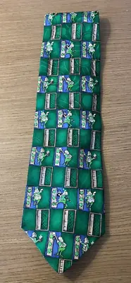 Vintage St Patrick's Day Leprechaun Shamrock Irish Silk USA Made Fling Neck Tie • $5.99