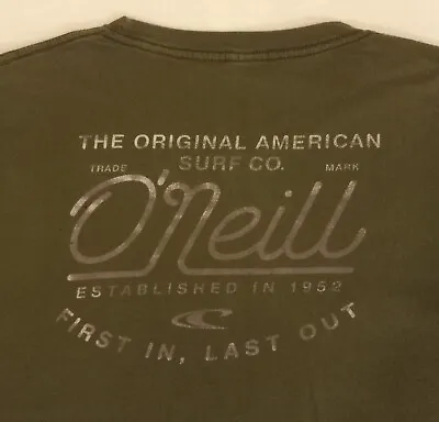 ONeill Shirt Large Mens Crewneck Short Sleeve Olive Green • $15