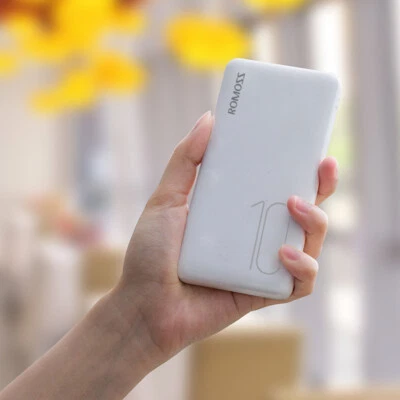 $27.99 • Buy ROMOSS 2 Usb Power Bank 10000mAh 18W Fast Charger QC 3USB Portable For Phone