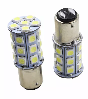 BA15D 5050 27smd RV Marine Boat Trailer LED Light Bulbs 1142 Pure White • $4.84