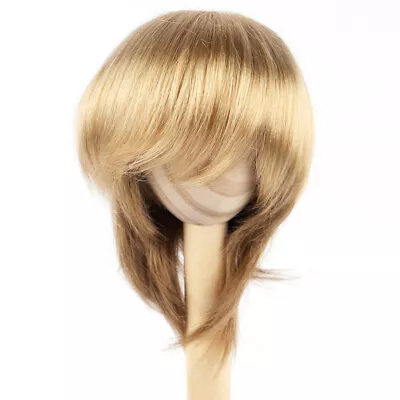 Golden Blonde To Brown Ombre Monique Synthetic Mohair 7 -8  Doll Wig • $20.99