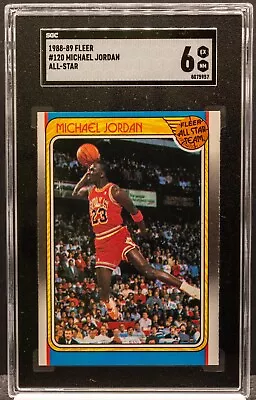 MICHAEL JORDAN 1988-89 Fleer SET BREAK 120 All-Star SGC 6 HOF • $0.99