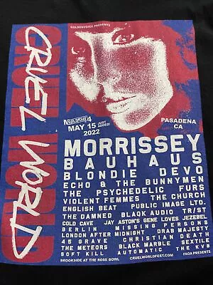 Cruel World Unisex XL May 2022 Music Festival Morrissey Pasadena California • $19.99