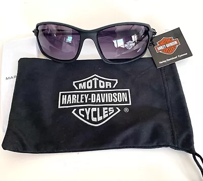 Harley-Davidson Men's Modern Sport Sunglasses Black Frame/Smoke Lenses HD0139V/S • $16.95