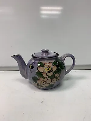 LONGPARK  Pottery Torquay Tea Pot Flower Design • £11.99