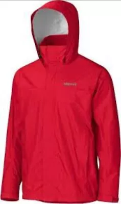 Marmot Precip Jacket Mens Team Red Red Rain Wind Runner Outdoor M Equipe Rouge • £66.78