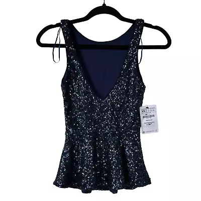 NWT Zara Trafaluc MMXII Collection Sequin Peplum XS • $18.88