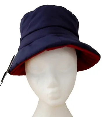 Marks And Spencer Stormwear  Bucket Hat  Reversible Thermowarmth S/M Blue/Red • £13.74