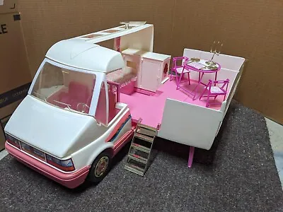 Vintage Barbie Golden Dream Motor Home Camper RV W/Detachable Truck 1992 • $24.99