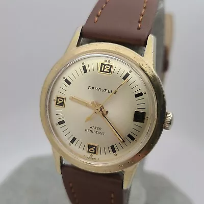 Vintage Bulova Caravelle Men's Manual Winding Watch 11DP 1974 • $95