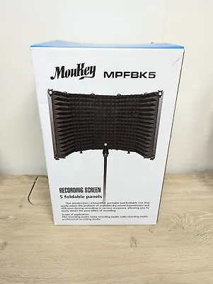 Moukey Microphone Isolation Shield Foldable Mic Shield W Triple Sound Insulation • $49.99