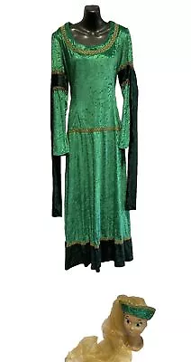 Medieval Lady Inc Headdress  Size 14  Green  • £75