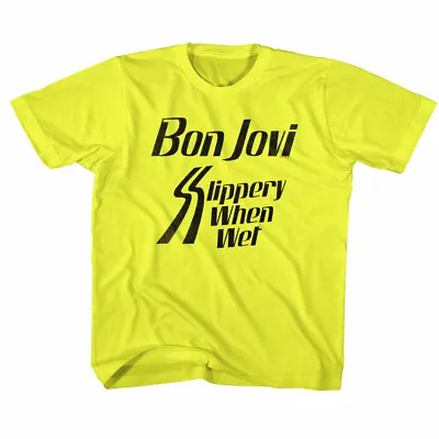 £19.23 • Buy Bon Jovi Slippery When Wet Album Kids T Shirt Rock Band Boys Girl Baby Youth Top