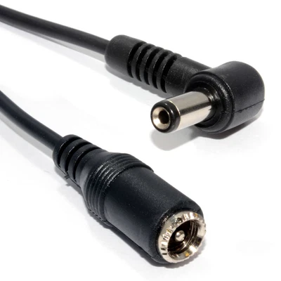 £3.13 • Buy 5.5 X 2.1mm Right Angled DC Power Male Plug Female Socket CCTV Extension Cable