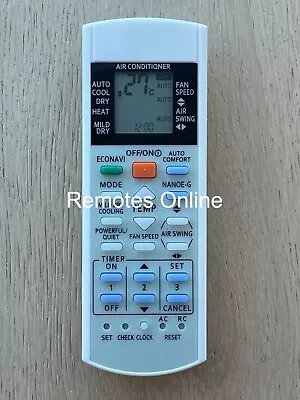$19.99 • Buy Panasonic Replacement Air Conditioner Remote Control ECONAVI Inverter NANOE-G
