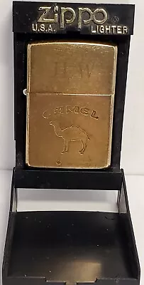 Camel Zippo Original Camel Brass Lighter With Case Initials 1992 • £67.49