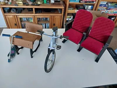 American Girl Doll Samantha School Desk + Bike + Theater Seats + Scooter ! • $125