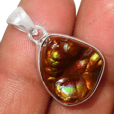 Natural Mexican Fire Agate Pendant 925 Sterling Silver Pendant For Woman Jewelry • $64.99