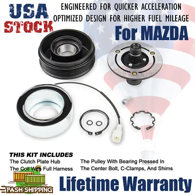 Air Conditoning Compressor Clutch Repair Kit For Mazda 3 5 CX-7 2.0/2.3L 2004-09 • $73.50