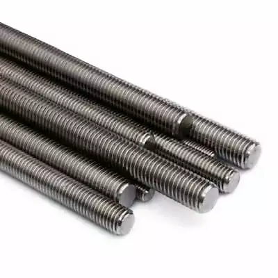 M6 M8 M10 M12 A2 Stainless Steel Threaded Rod Full Thread Bars Studding Bar • £56.99