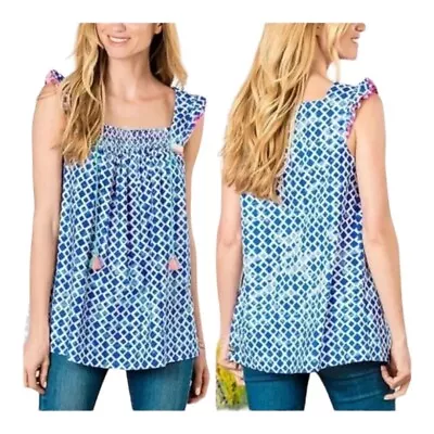 NWOT Matilda Jane Wandering Waters Printed Flutter Sleeve Top Size Medium • $25