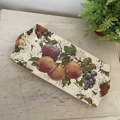 £6 • Buy Vintage Heron Cross Pottery Tray Fruit Design Length 13 Inch By 6 Inch