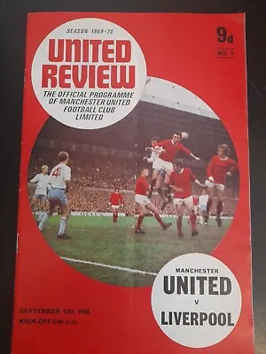 £3 • Buy Manchester United V West Liverpool 1969 - 70  Programme Rare Token In Place 