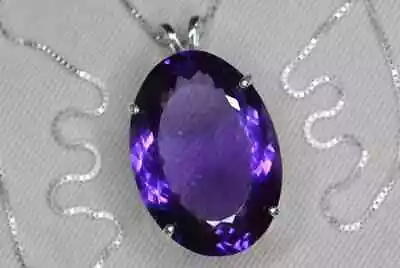 Nice African Amethyst Gemstone 925 Sterling Silver Handmade Pendant N-5 • $17.84