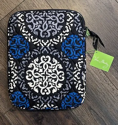 Vera Bradley Canterberry Cobalt Tablet  E Reader Sleeve Padded Zipper Case 2013 • $12.50