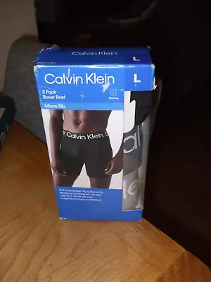 Calvin Klein Boxer Briefs 3 Pack Micro Rib XL • £12