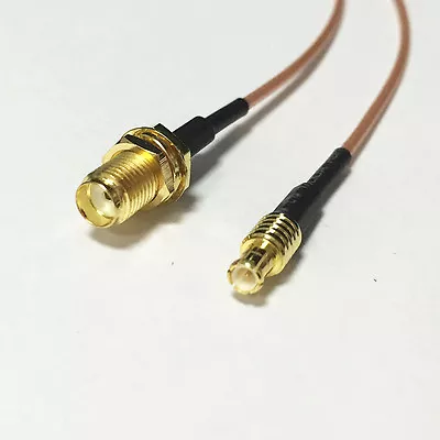 WIFI Antenna Adapter SMA Female To MCX Male Straight Pigtail Cable RG178 15cm • $2.62