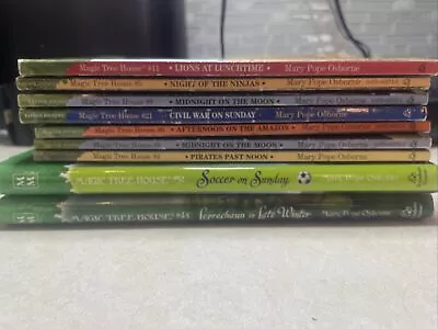 9 Book Lot - 7 Softcover 2 Hardcover Magic Tree House Books (See Pics) • $4.25