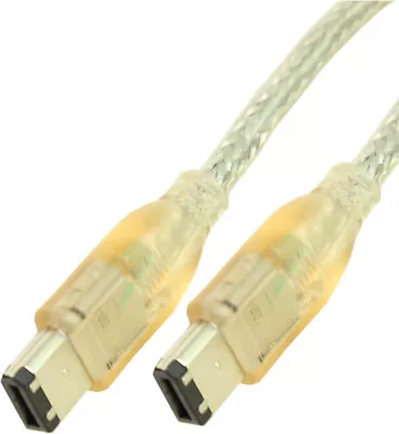 3ft  6 Pin To 6 Pin Firewire 400 / 1394 / ILink Cable W/RED LED • $4.75