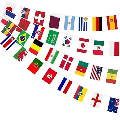 International Flags 10 Metre Bunting Banner Decoration Perfect For Bars Sports • £3.97