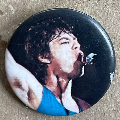 Vintage 1983 MICK JAGGER Licensed Pin Button ROLLING STONES Badge 1.25  Pinback • $8.95