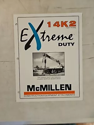 McMillen Construction Equipment Attachments 14K2 Extreme Duty  Sales Brochure • $7.61