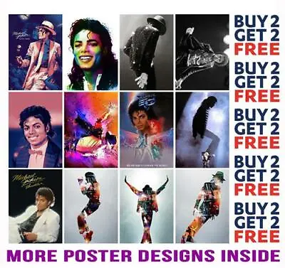 £6.99 • Buy Michael Jackson Poster Art Prints A4 A3 Size - Buy 2 Get Any 2 Free