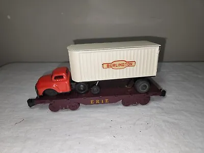 Vintage Linemar Marx Tin Tractor Trailer Burlington Trainload • $120