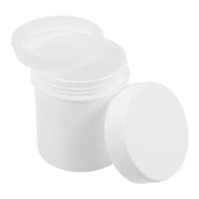 Empty Plastic Paint Pail With Lid 0.04 -Gallon/150ml Seal Container White 2Pcs • £8.30